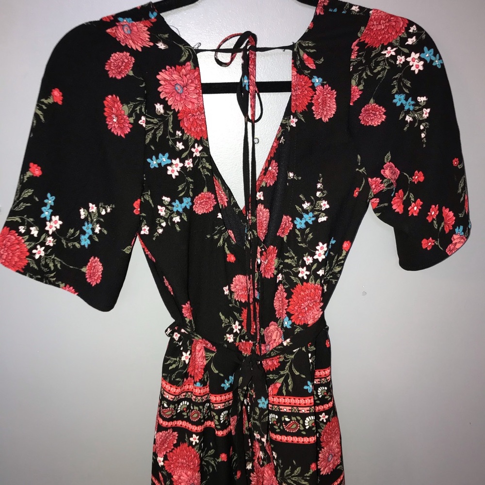 Flower print romper